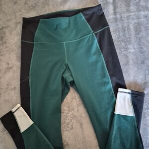 The North Face Green and Black Colorblock Womens Leggings